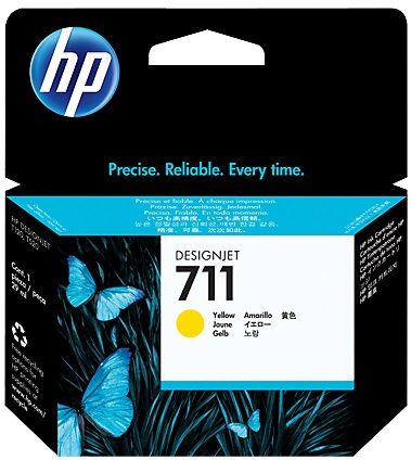  HP No.711 DesignJet T120/T125/T130/T520 Yellow CZ132A -  1