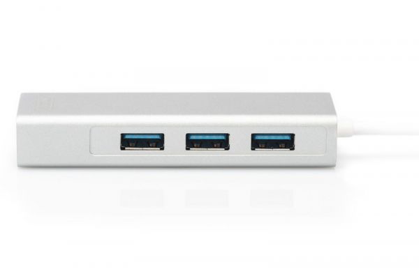  DIGITUS DIGITUS USB-C - USB 3.0 3 Port Hub + Gigabit Ethernet DA-70255 -  3