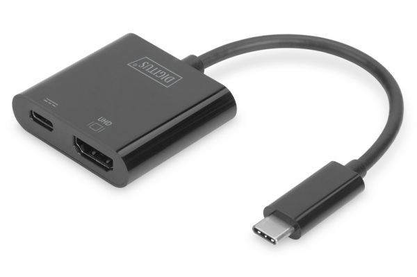 Digitus  USB-C - HDMI+USB-C UHD 4K, M/F, 0.11 m DA-70856 -  1