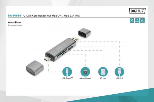   DIGITUS USB-C/USB 3.0 SD/MicroSD DA-70886 -  11