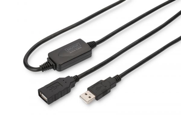 Digitus  USB 2.0 Active Cable, A/M-A/F, 15 m DA-73101 -  1