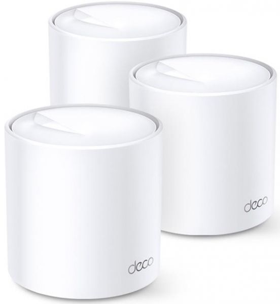  TP-LINK DECO X60 3PK AX3000 1xGE LAN 1xGE WAN MU-MIMO OFDMA MESH DECO-X60-3-PACK -  1