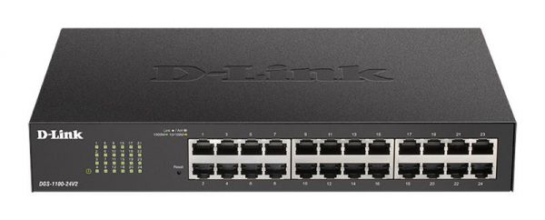  D-Link DGS-1100-24PV2/E 24xGE (1-12 PoE) EasySmart DGS-1100-24PV2/E -  1