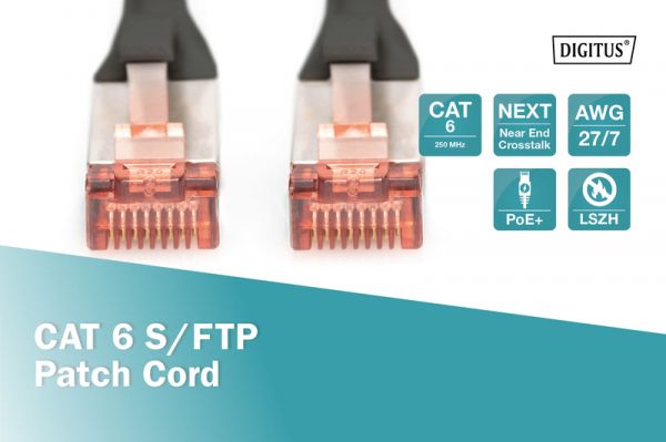 Digitus - CAT 6 S-FTP, 10, AWG 27/7, LSZH,  DK-1644-100/BL -  5