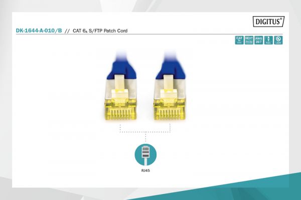 - DIGITUS CAT 6a S-FTP, 1, AWG 26/7   DK-1644-A-010/B -  2