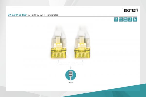 - DIGITUS CAT 6a S-FTP, 15, AWG 26/7   DK-1644-A-150 -  3