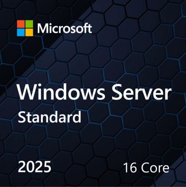 Microsoft Windows Server 2025 Standard 16 Core ,   DVD  EP2-25187 -  1