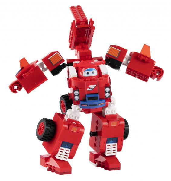 Super Wings - Small Blocks 2-in-1 Buildable Transforming Vehicle Jett,  EU385005 -  2