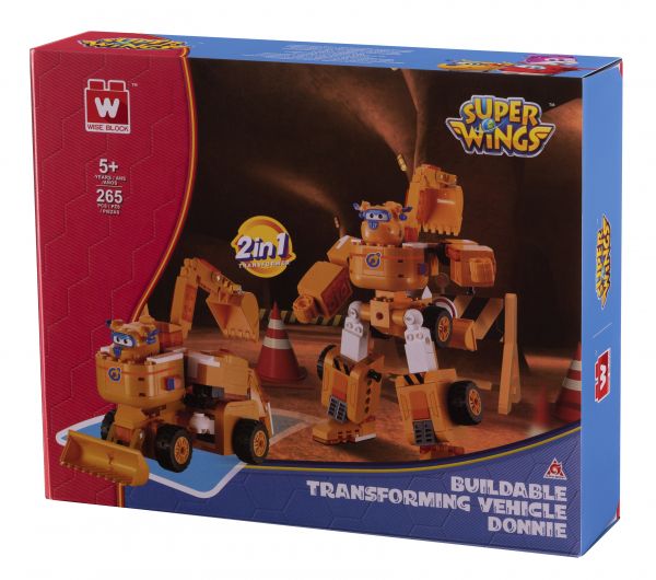 - Super Wings Small Blocks 2-in-1 Buildable Transforming Vehicle Donnie,  EU385007 -  19