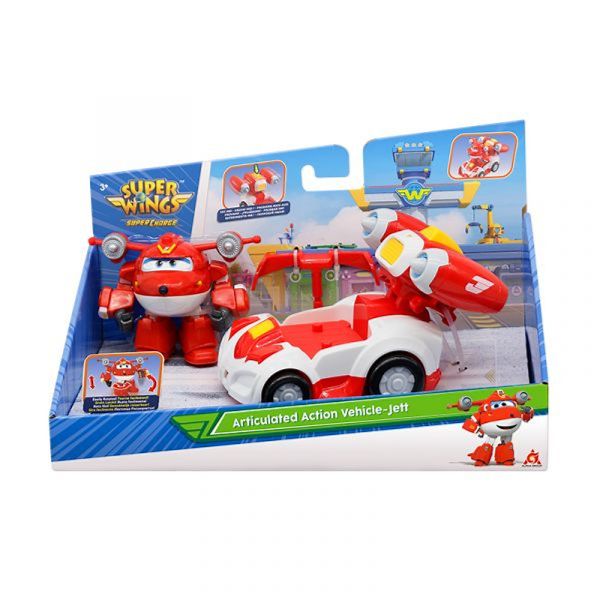 Super Wings   Super Wings Supercharge Articulated Action Vehicle Jett,  EU740991V -  7