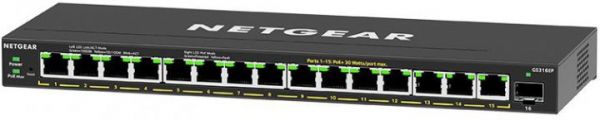  NETGEAR GS316EP 15x1GE PoE+ (180), 1xSFP,  GS316EP-100PES -  2