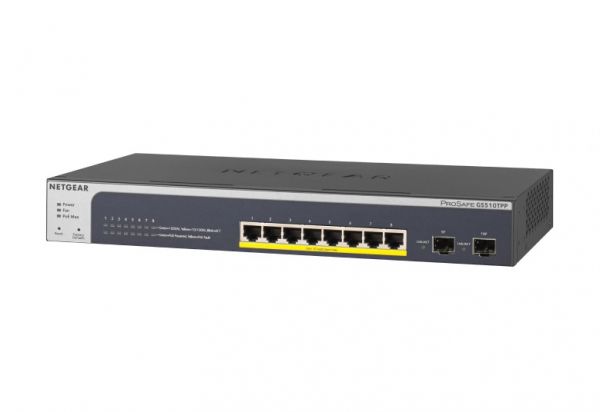  NETGEAR GS510TPP 8x1GE PoE+(190), 2xSFP,  GS510TPP-100EUS -  2