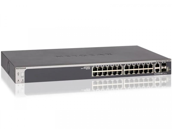 NETGEAR  GS728TXP 24xGE PoE, 2x10GE, 2xSFP+, 195,  L2 GS728TXP-300EUS -  1