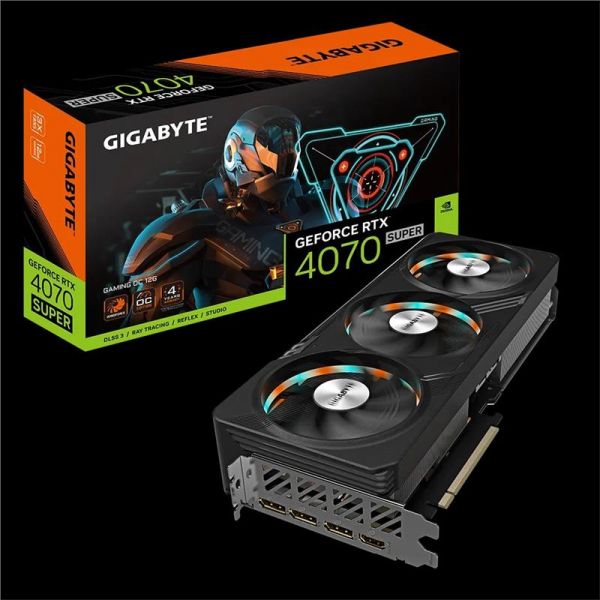  GIGABYTE GeForce RTX 4070 SUPER 12GB GDDR6 GAMING GV-N407SGAMING_OC-12GD -  1