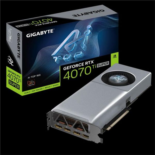  GIGABYTE GeForce RTX 4070 Ti SUPER 16GB GDDR6X AI TOP GV-N407TSAI_TOP-16GD -  1