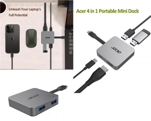 - Acer 4 in1, HDMI, 2xUSB3.2, USB-C HP.DSCAB.014 -  1