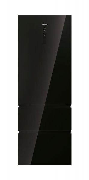 Haier Ref multi-door, 200.6x7067.5, ref-343L, freez.-140L, 3doors, ++, NF, inv., display, fresh zone, black (glass) HTW7720DNGB -  1