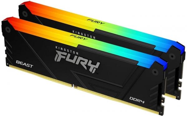   Kingston DDR4 32GB KIT (16GBx2) 2666 FURY Beast RGB KF426C16BB12AK2/32 -  1