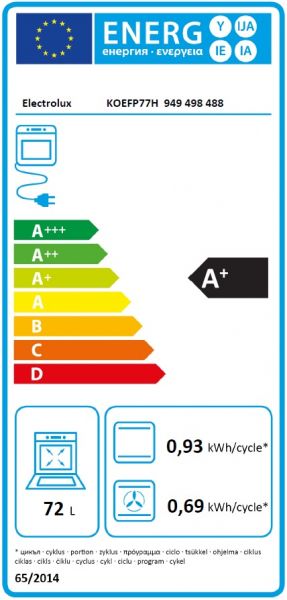 Electrolux   , 72, A+, , , ,  ,  KOEFP77H -  6