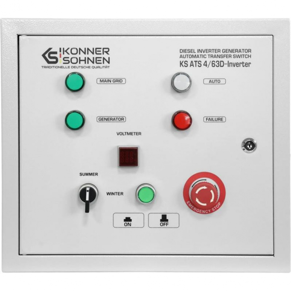     Konner&Sohnen KS ATS 4/63D-Inverter, 230/400, 230 14,5, 63, 400 41,5, IP21, 9,3 KSATS4/63D-INVERTER -  1