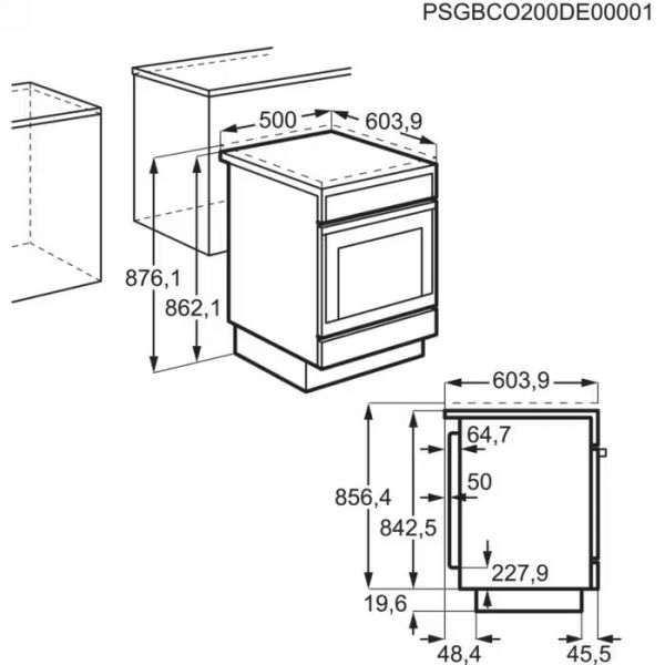  Electrolux , 57, 50x60,  LKG504000W -  6