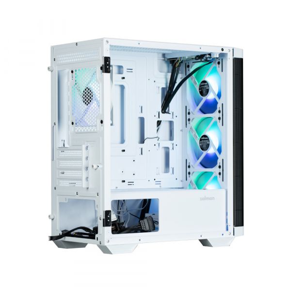  Zalman M4   2xUSB3.0, 1xUSB2.0 4x120 ARGB VGA 320 LCS ready TG Side Window mATX  M4WHITE -  11