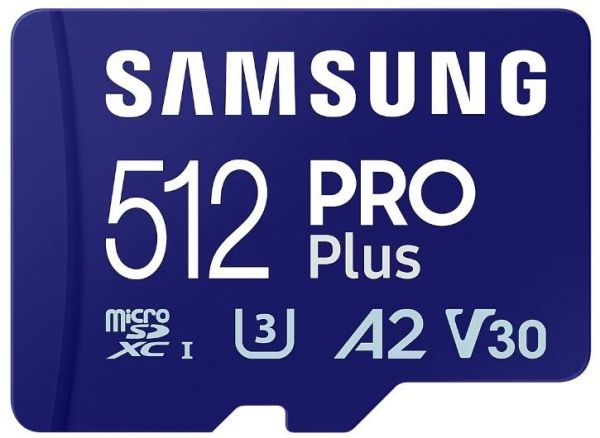   Samsung microSD 512GB C10 UHS-I R130MB/s PRO Plus MB-MD512SA/EU -  1