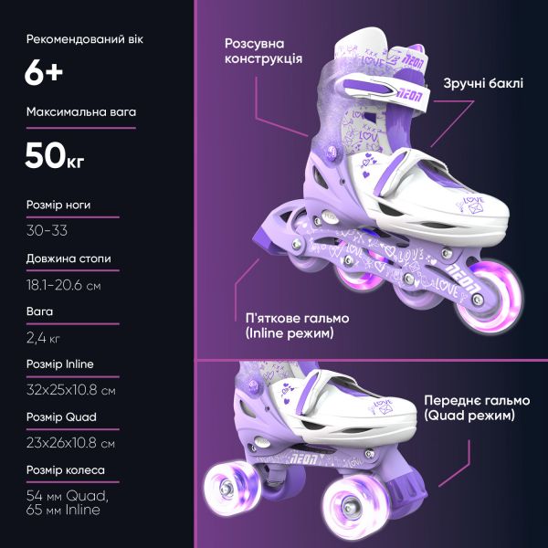 NEON  Combo Skates Գ ( 30-33) NT09L4 -  9