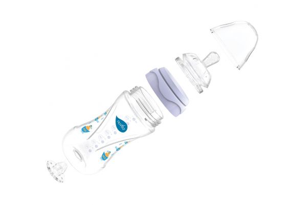 Nuvita    Mimic 330. 4 + [Feeding bottle Mimic 330ml. 4m+ Colic reduction, blue] NV6050Blue -  2