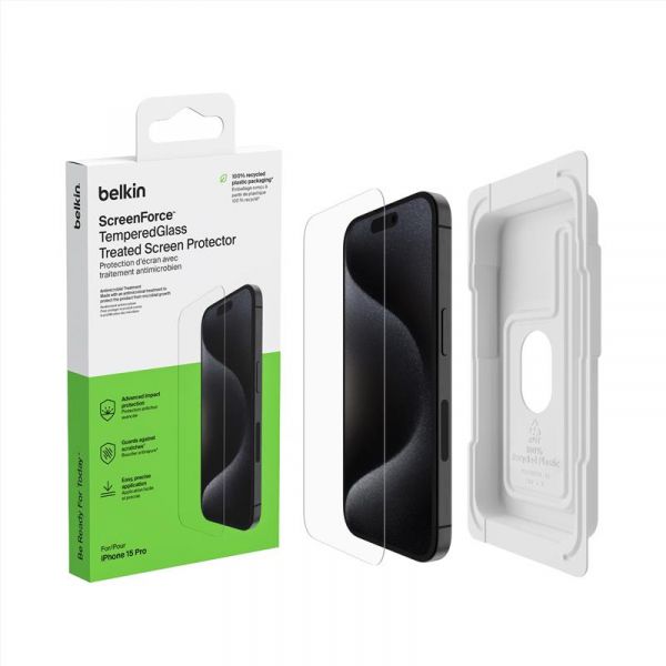   Belkin  iPhone 15 Pro TemperedGlass (1 Pack) OVA137ZZ -  1