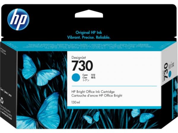  HP No.730 DesignJet T1600/T1700/T2600 Cyan 130ml P2V62A -  1