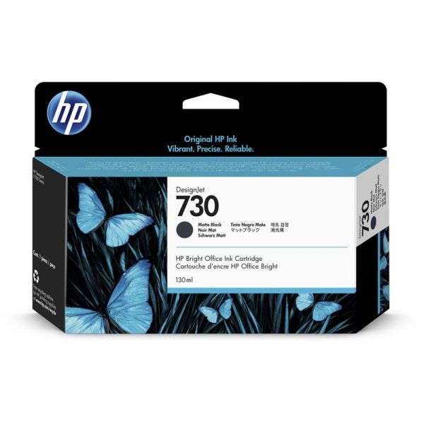  HP No.730 DesignJet T1600/T1700/T2600 Matte Black 130ml P2V65A -  1