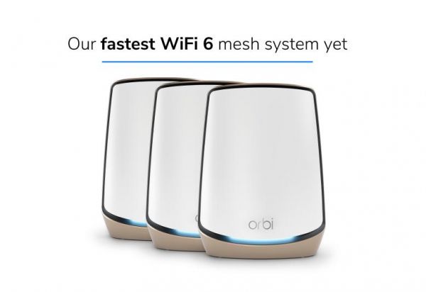 NETGEAR  WiFi-Mesh Orbi RBK863S AX6000, 3,  RBK863S-100EUS -  2