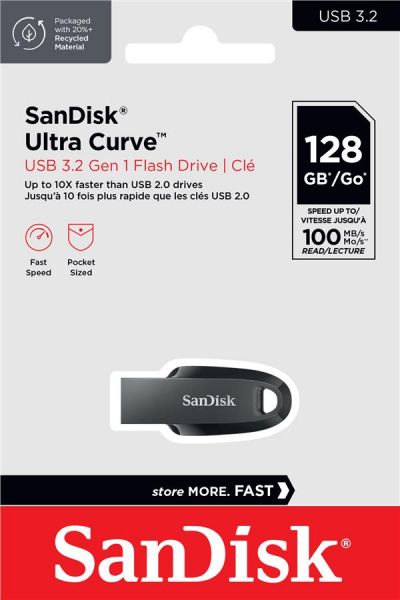 SanDisk  32GB USB 3.2 Ultra Curve Black SDCZ550-032G-G46 -  5