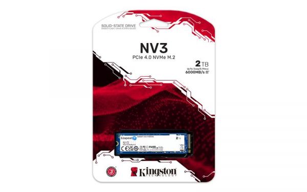 SSD  Kingston M.2 2TB PCIe 4.0 NV3 (SNV3S/2000G) -  1