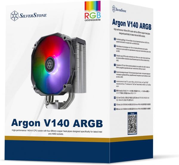 SilverStone   Argon V140 ARGB, LGA1700, 2066, 2011, 115x, AM5, AM4, TDP180W SST-ARV140-ARGB -  14