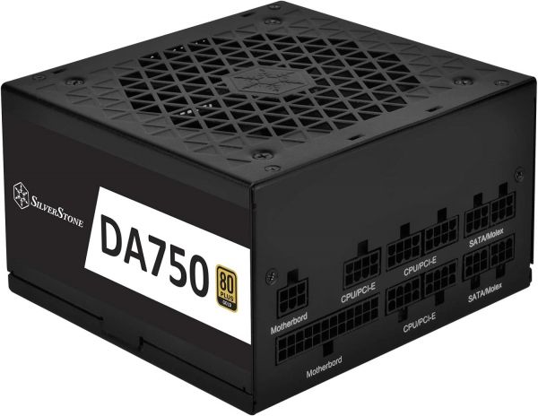   SilverStone Decathlon  (750W),  >90%, 80+ Gold, 120, 1xMB, 24pin(20+4), 2xCPU 8pin(4+4), 6xMolex, 8xSATA, 4xPCIe 8pin(6+2), Fully modular SST-DA750-G -  1