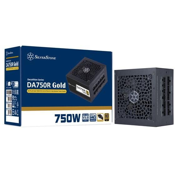   SilverStone Decathlon  (750W),  >90%, 80+ Gold, 120, 1xMB, 24pin(20+4), 2xCPU 8pin(4+4), 4xMolex, 8xSATA, 4xPCIe 8pin(6+2), 1 x 12V-2x6,  Fully modular SST-DA750R-GMA -  8