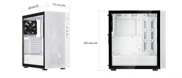  SilverStone FARA FAR1W-G-V2,  , 2xUSB3.0, 1xUSB2.0, 1x120mm Black fan, TG Side Panel, ATX, White SST-FAR1W-G-V2 -  7