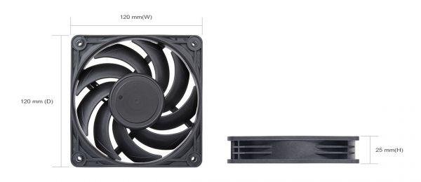   SilverStone Vista VS120B-F, 120, 1500rpm, 3pin, 23.1dBa,  SST-VS120B-F -  9