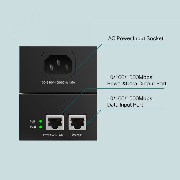 TP-Link PoE- TL-POE170S 2xGE 60W TL-POE170S -  3