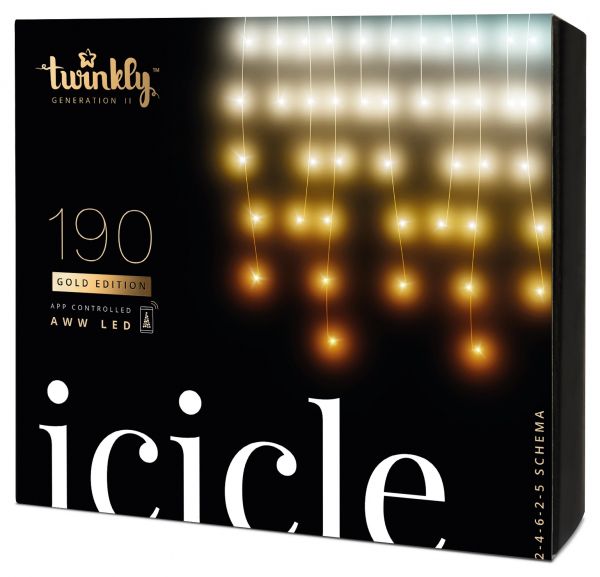 Twinkly Smart LED ó Twinkly Icicle AWW 190, Gen II, IP44,  5,   TWI190GOP-TEU -  1