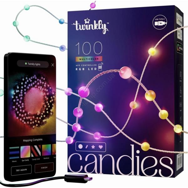  Smart LED Twinkly Candle Pearl RGB 100 IP20 USB-C   TWKP100RGB-G -  1