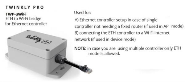 Twinkly Pro ̳ Twinkly Pro Ethernet to Wifi, IP65,  TWP-UWIFI -  1