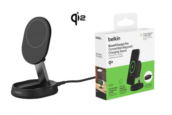 Belkin    15 Magnetic Stand Qi2,  WIA008BTBK -  1