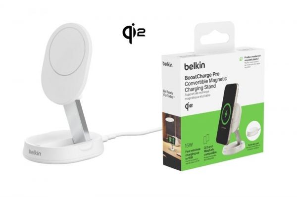    Belkin 15 Stand Magnetic Qi2,  WIA008BTWH -  1