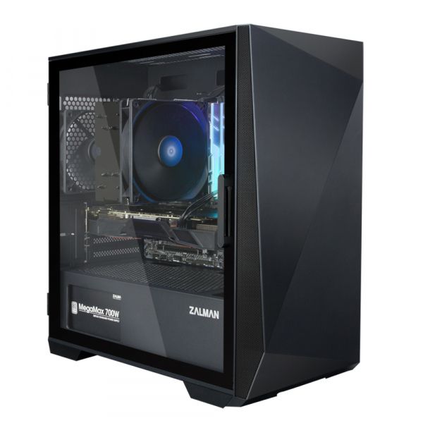  Zalman Z1 ICEBERG,  , 2xUSB3.0, 1xUSB2.0, 3x120mm Black fans, TG Side Panel, mATX, Black Z1ICEBERG -  1