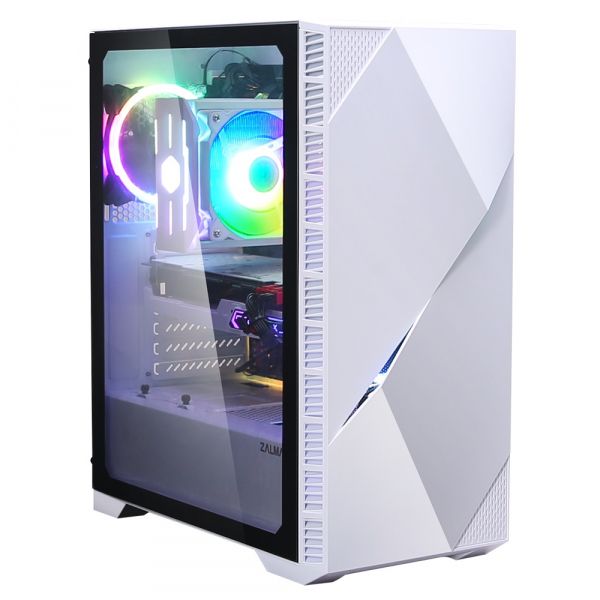  Zalman Z3 ICEBERG WHITE,  , 2xUSB3.0, 1xUSB2.0, 2x120mm ARGB fans, TG Side Panel, EATX, White Z3ICEBERGWHITE -  1