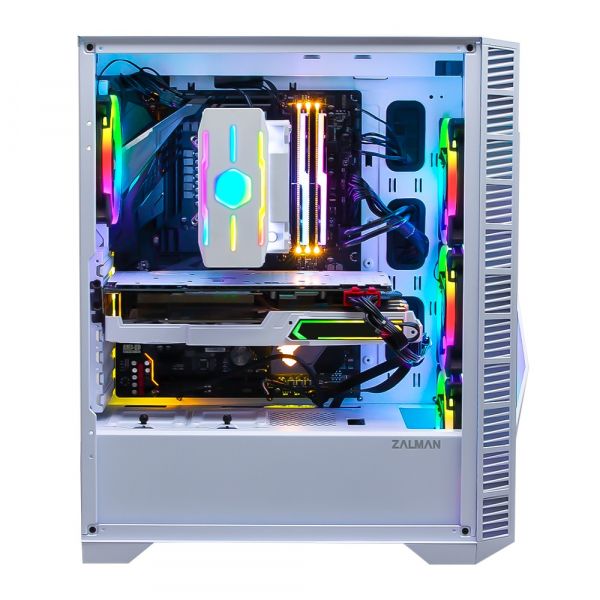  Zalman Z3 ICEBERG WHITE,  , 2xUSB3.0, 1xUSB2.0, 2x120mm ARGB fans, TG Side Panel, EATX, White Z3ICEBERGWHITE -  3