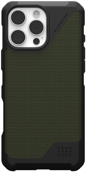    URBAN ARMOR GEAR iPhone 16 Pro Max, Metropolis LT Magsafe, Kevlar Olive -  1